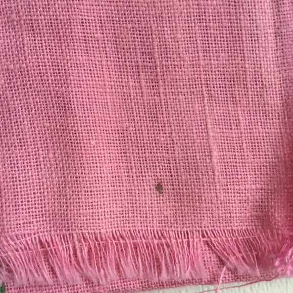 Vtg Douglas Ram Samuj Pink & Green Abstract Hand Printed Textile Yardage Fabric - Picture 13 of 14